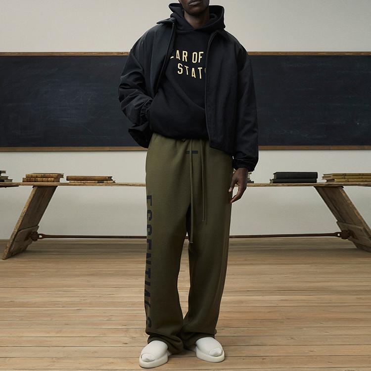 Fear of God Свободные спортивные штаны Essentials из флиса Olive Men Bottoms Green 130BT244324F