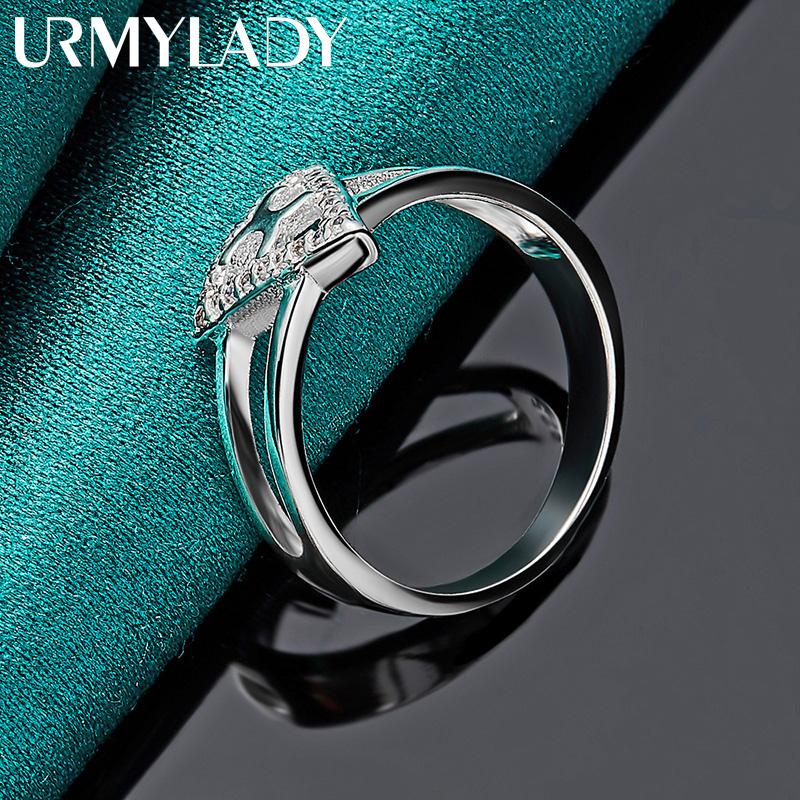 Кольцо из стерлингового серебра 925 пробы с тригональным цирконом 7, 8, 9, 10 для женщин, очаровательные ювелирные изделия