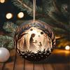Christmas Arrival Calendar Birth Scene Acrylic 2D Flat Pendant 24-Day Countdown Box Multifunctional Holiday Decoration for Kids Family Friends