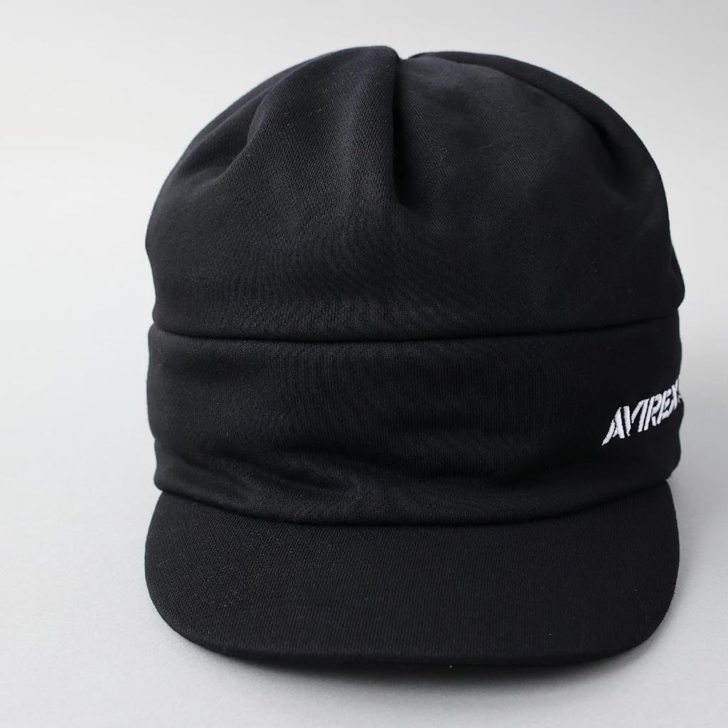 AVIREX knit cap with brim, black