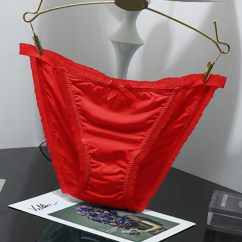 European & American Milk Silk Plus Size Women's Low-Waist High-Cut Panties