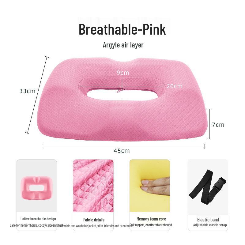 Orthopedic Coccyx Cushion for Hemorrhoid Relief, Pregnancy, and Fracture Support with Back and Hip Comfort