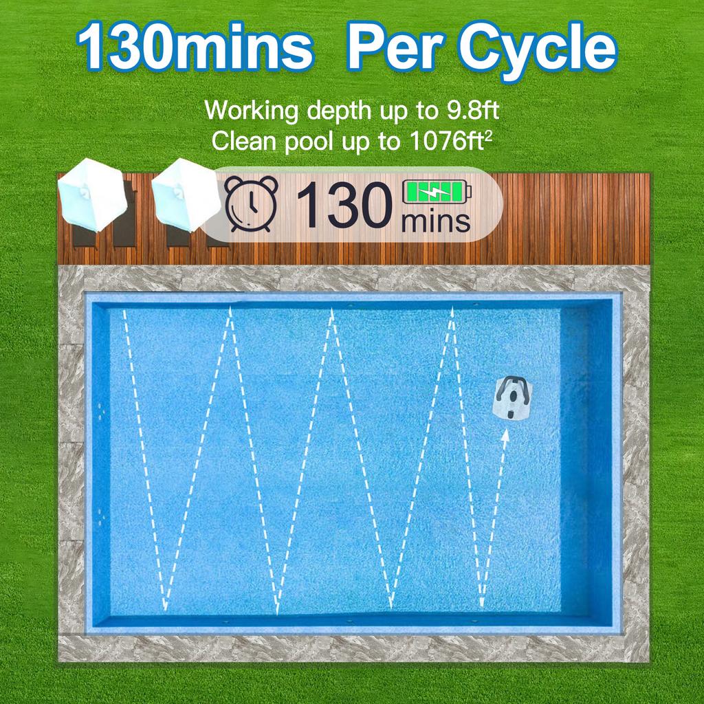 Автоматический роботизированный очиститель бассейна Беспроводной роботизированный пылесос для наземных плоских бассейнов