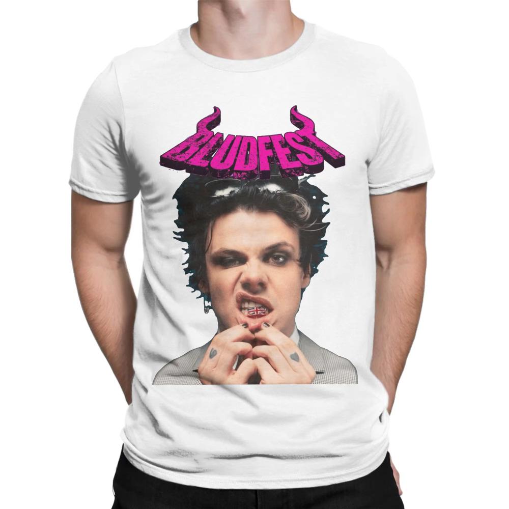 Мужские Женские Футболки Yungblud Bludfest Чистый Хлопок Топы Crazy Короткий Рукав Круглый Воротник Футболки Подарок на День Рождения Футболки Лето