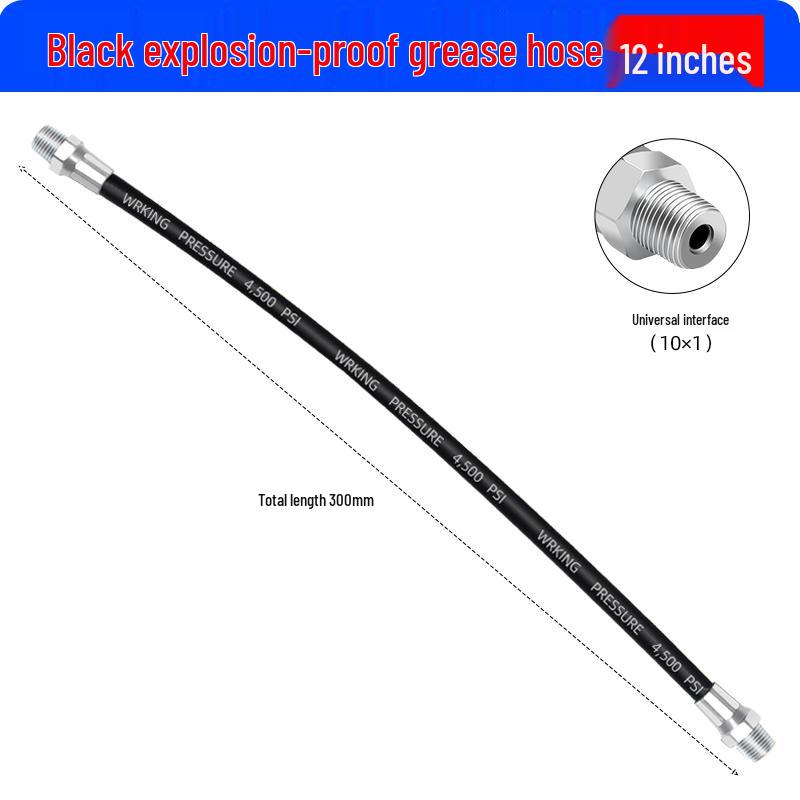 Excavator Oil Leak-Proof Grease Gun Tip: Flat & Sharp Mouth, Thickened Universal Tube, Pneumatic Soft/Hard Tube Accessories.