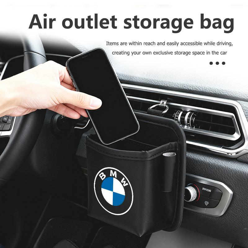 For BMW 5 E39 Car Air Vent Storage Pocket Phone Holder Coin Key Card Organizer For BMW M F10 F20 F30 F40 F15 F25 F26 F31 F49 E62 E83 E84
