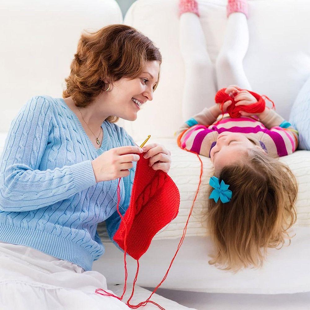 Aluminum Crochet Needles Gold Knitting Needles New Double End Crochet Hooks  DIY Sewing Accessories