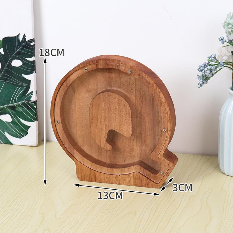 Деревянная и акриловая копилка для детей с алфавитом - прозрачный дизайн животных