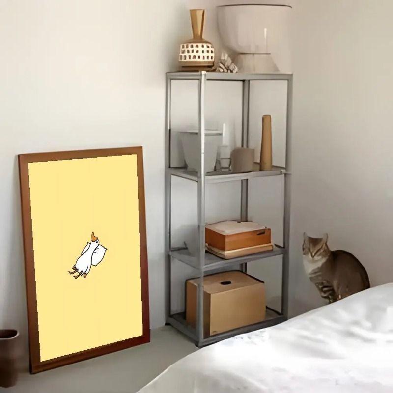 Cute Duck Tin Painting for Home Interior Decor