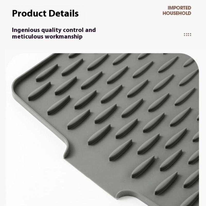 1 шт. Силиконовый коврик для сушки посуды, коврик для сушки кастрюль и тарелок для кухонной посуды, нескользящие коврики, подставка против ожогов, кухонная утварь
