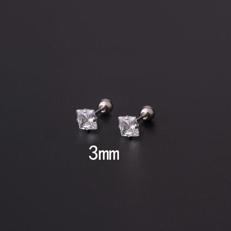 2 шт., серьги-гвоздики из нержавеющей стали 316L для пирсинга козелка, серьги-гвоздики для женщин, геометрический цирконий, кольцо для губ, ювелирные изделия для хряща