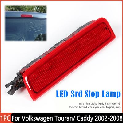 Светодиодный третий стоп-сигнал с красной линзой, центральный, высокий, на уровне глаз, задний стоп-сигнал для VW Caddy 2002-20082K0945087C, замена автозапчастей
