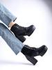 Shoetopia Женские короткие ботильоны на массивном каблуке с нескользящей подошвой, удобные модные ботильоны на щиколотку | Мягкая амортизирующая подошва | Для повседневной носки, вечеринок и зимы