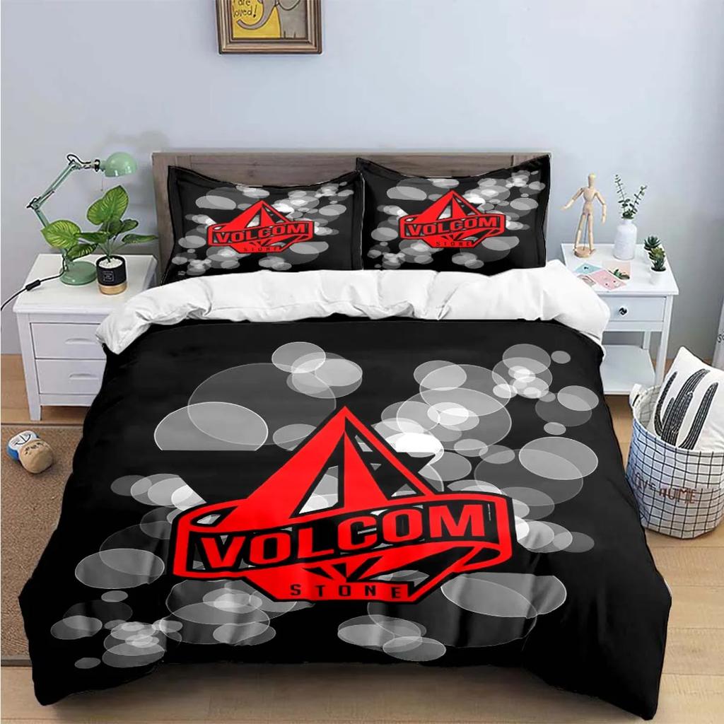 Модные изысканные комплекты постельного белья с принтом V-Volcom, изысканный набор постельных принадлежностей, комплект пододеяльника и одеяла, комплект постельного белья, роскошный подарок