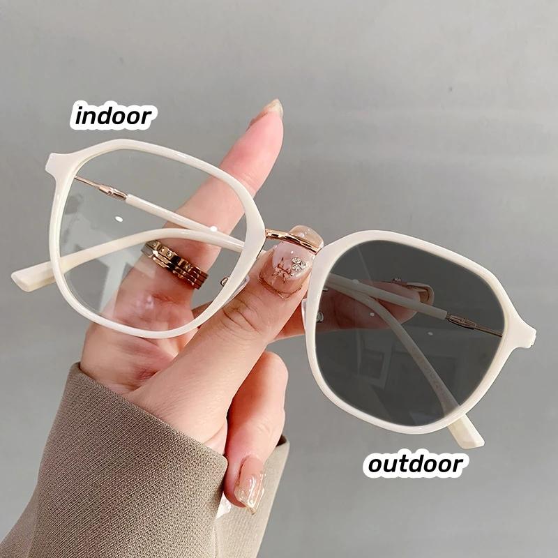 Роскошные женские фотохромные очки для близорукости, модные модные очки с минусом диоптрий, уличные солнцезащитные очки с изменением цвета по рецепту