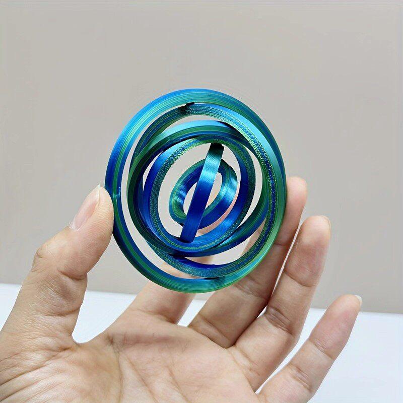 3D Printed Spiral Stress Relief Disk Creative Puzzle Ring Interstellar Novelty Toy Stress Relief Tool
