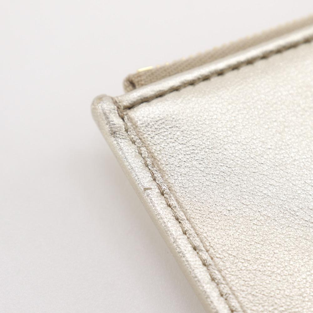 MIUMIU Fragment Case Card Case Matelasse Envelope Coin Purse PIRITE Leather Women Used