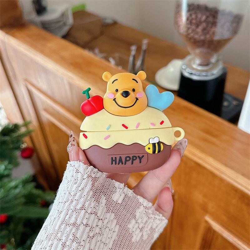 Honey Jar Winnie the Pooh bear compatible with AirPods 1st generation protective cover, 1st generation 1st generation Pro1, Apple Bluetooth earphone