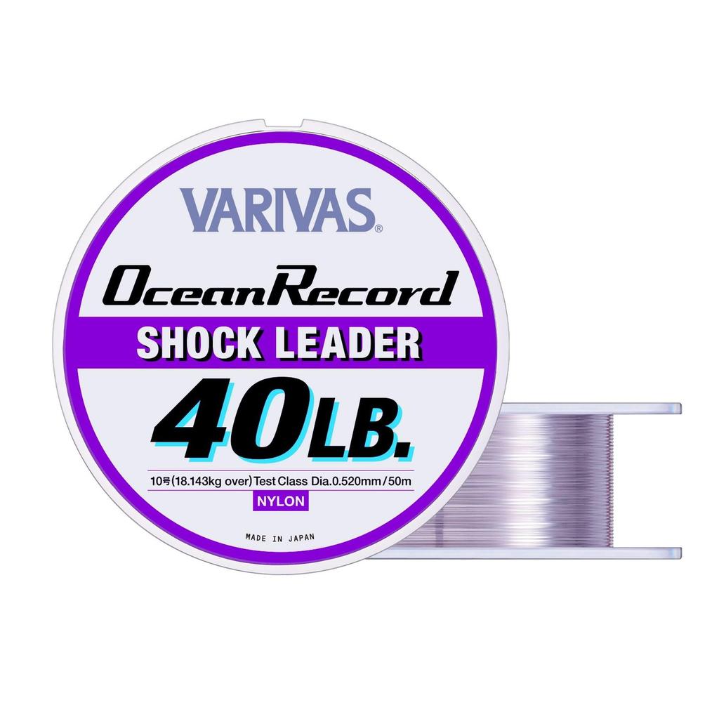 Maurice VARIVAS Leader Ocean Record Shock Leader Nylon 50m No. 10 40lb Misty Purple No. 1040lb