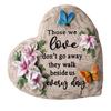 Memorial Garden Stone Resin Love Heart Shaped Stone Sympathy Gift Outdoor Memorial Ornament for Bereavement Loss of Loved One Condolence Gifts