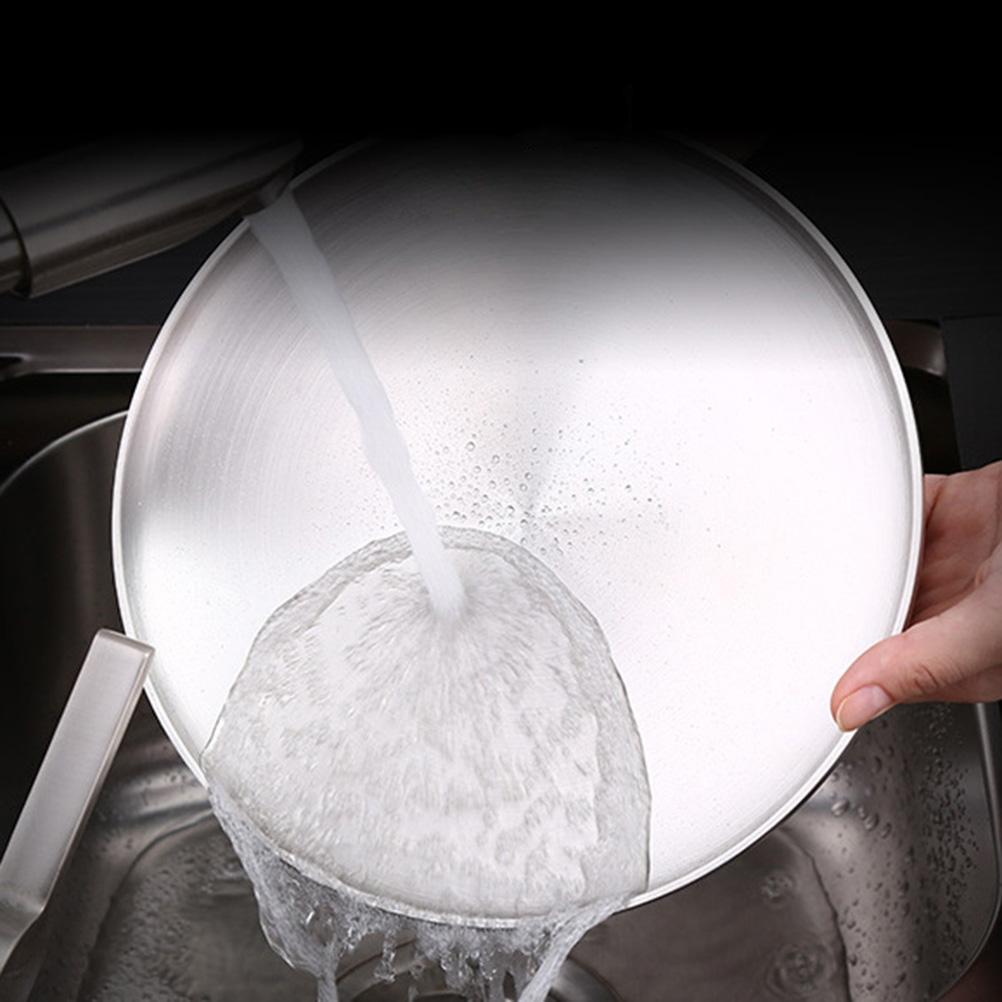 round dish round plate stainless steel dish stainless steel plate dinner plate