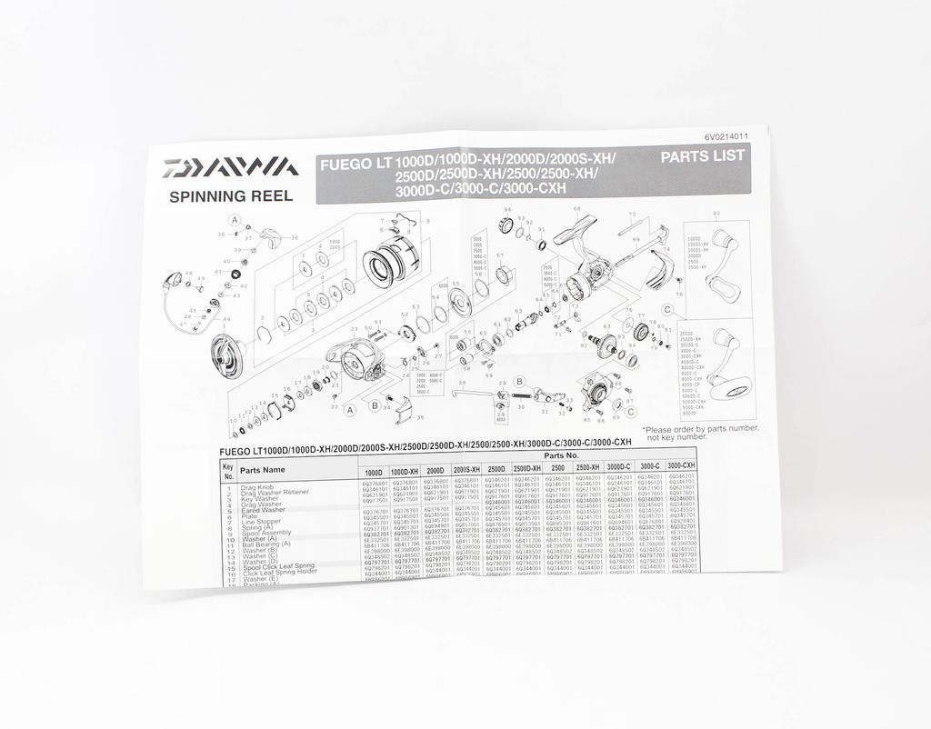 Daiwa Катушка спиннинговая 23 Fuego LT 1000D-XH (9438)