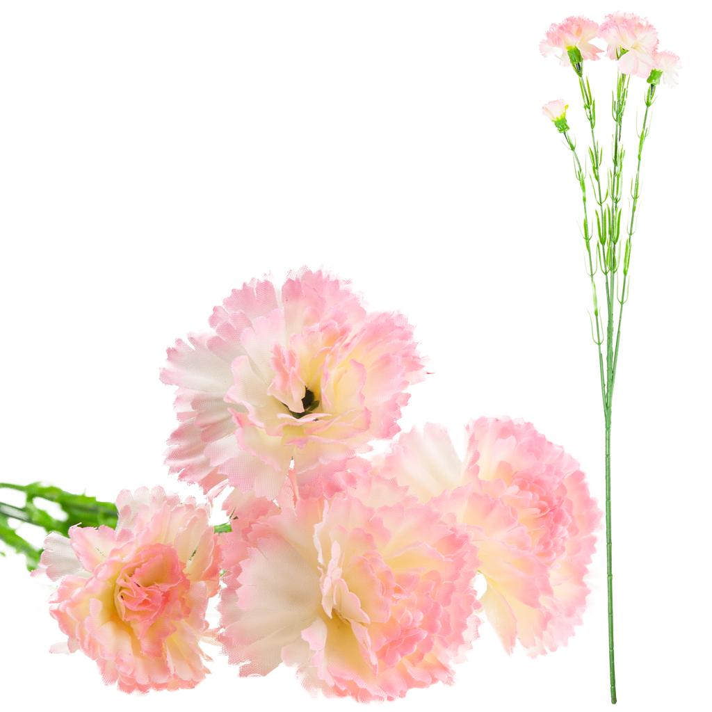Carnation branch, carnation bouquet, artificial flowers, realistic, red, 60cm