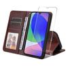 For Samsung Galaxy M16 5G/Galaxy F16 5G PU Leather Wallet Case ENKAY HAT PRINCE Phone Stand Cover with Tempered Glass