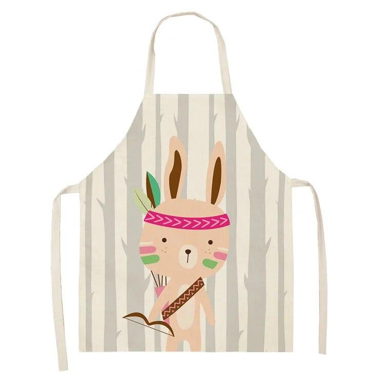 Фартук шеф-повара для приготовления выпечки, фартук с рисунком лисы и животным, аксессуары для приготовления пищи, мужской и женский фартук, фартук для чистки
