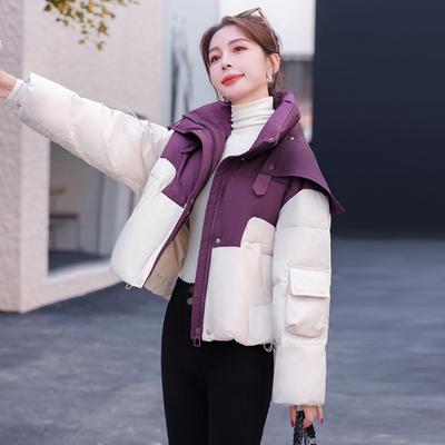 Пуховик премиум-класса женский 2025 зимняя мода съемная шаль теплый свободный парный пуховик из белого утиного пуха