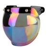 Motorcycle Retro 3‑snap Sun Visor Shield Windproof Helmet Lens Colored