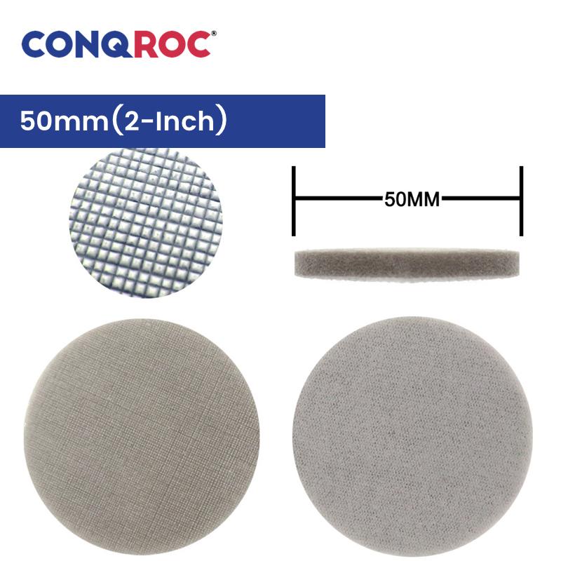 50mm(2-Inch) Sponge Sanding Discs Aluminum Oxide Hook & Loop Dry and Wet Sanding Papers 25-Piece P320~8000