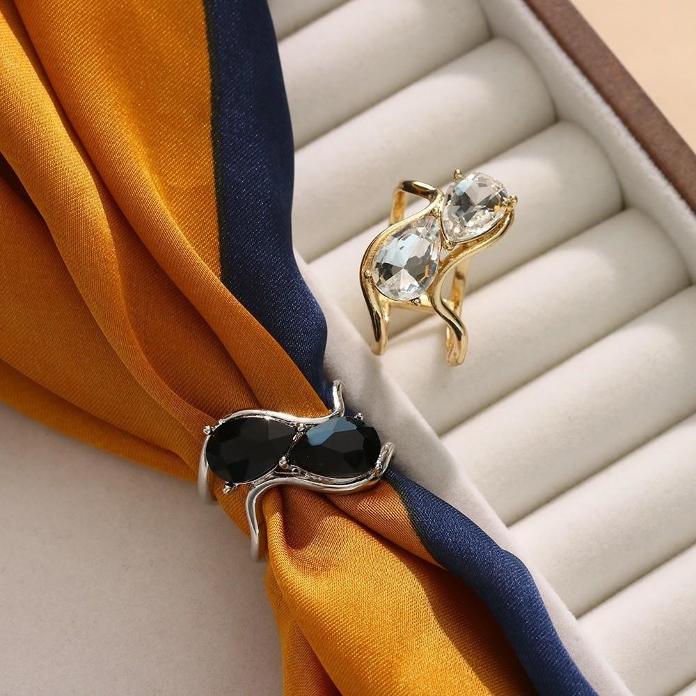 Alloy Scarf Ring Multifunctional Corner Knotting Buckle New Scarf Buckle Scarf Fixing
