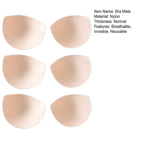 3 Pairs Bra Mat Sweat-proof Anti-slip Invisible Thin Breathable Thickened Breast Support Nipple Covers Strapless Bra Women Breast Petals