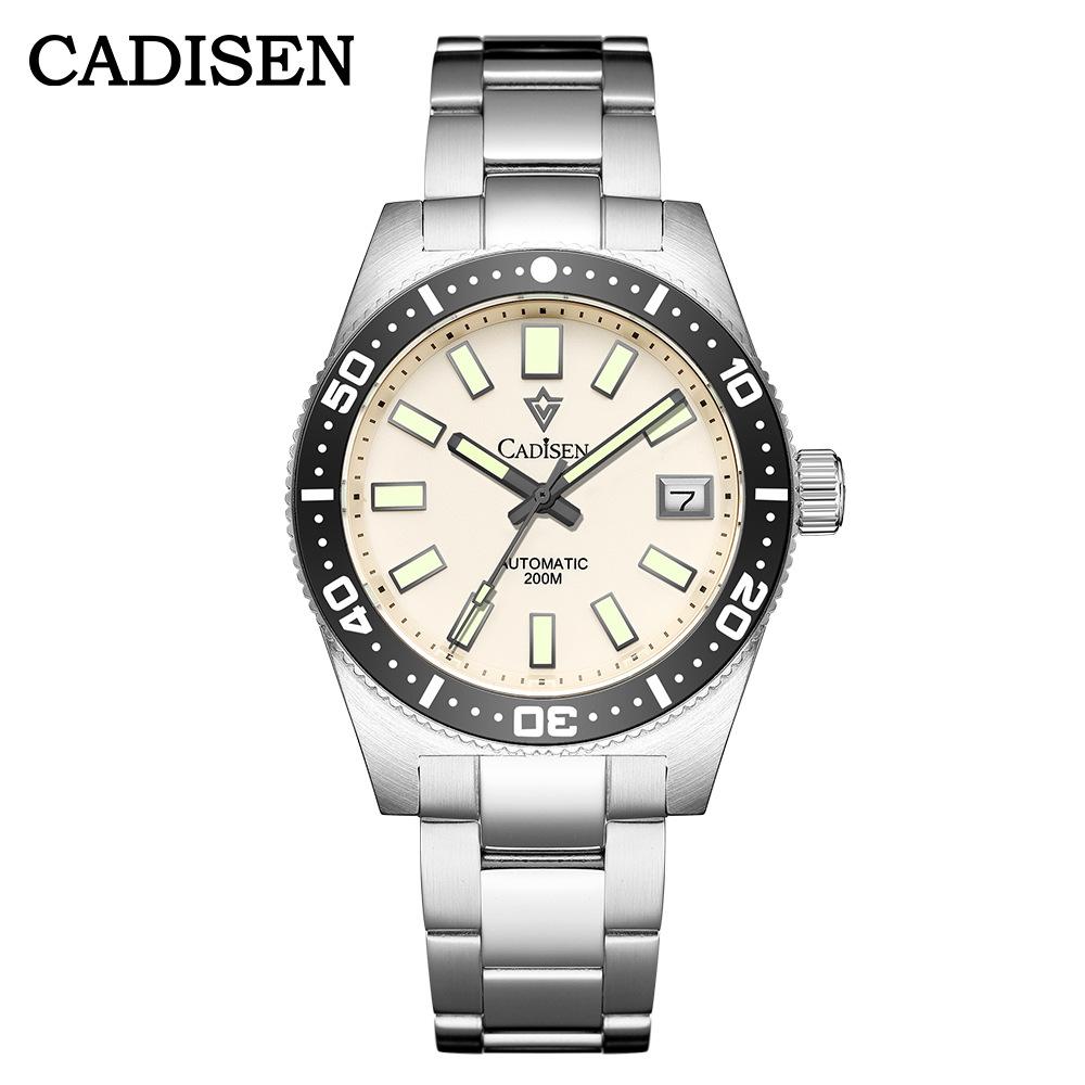 Cadisen 8207 Новые роскошные мужские часы высшего бренда с коробкой 200 м водонепроницаемые автоматические мужские механические часы