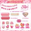 Happy Mother's Day Hanging Swirls Hearts Pattern Desktop Ornament Holiday Banner  Party DIY Decor