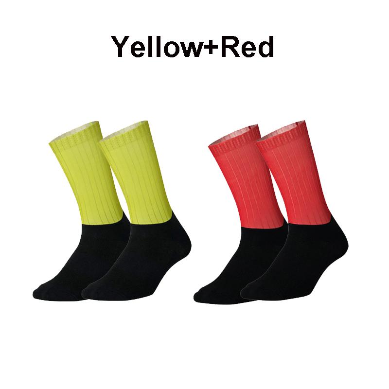 Велоноски Аэро Противоскользящие Силиконовые Спортивные Велосипедные Носки Мужские Дышащая Сетка Беговые Гоночные Велосипедные Носки МТБ Calcetines Ciclismo