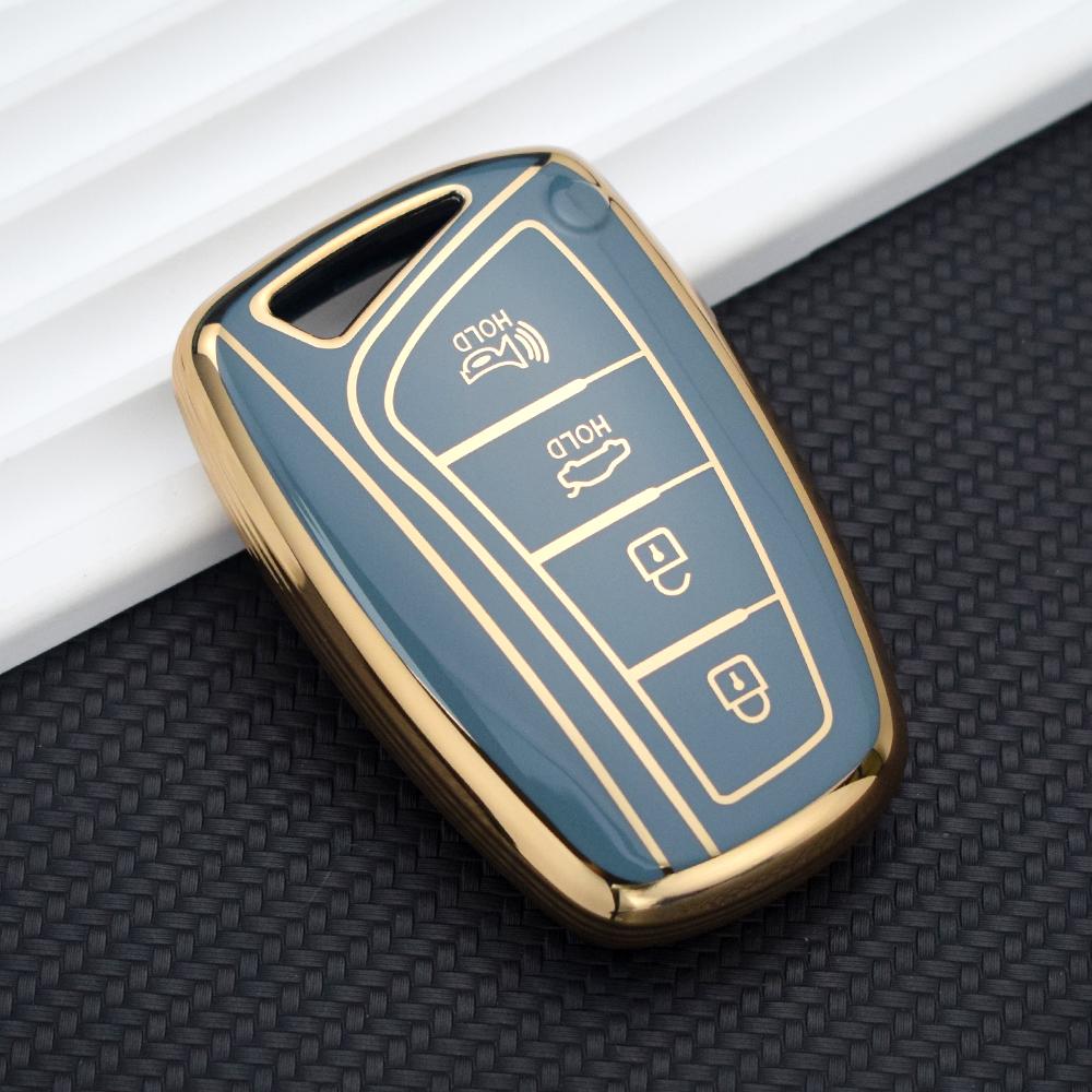 TPU Car Key Case Cover for Hyundai Grand Santa Fe 3 DM Ix45 Ix35 Genesis DH Grandeur Azera HG Equus 2013 - 2016 Accessories