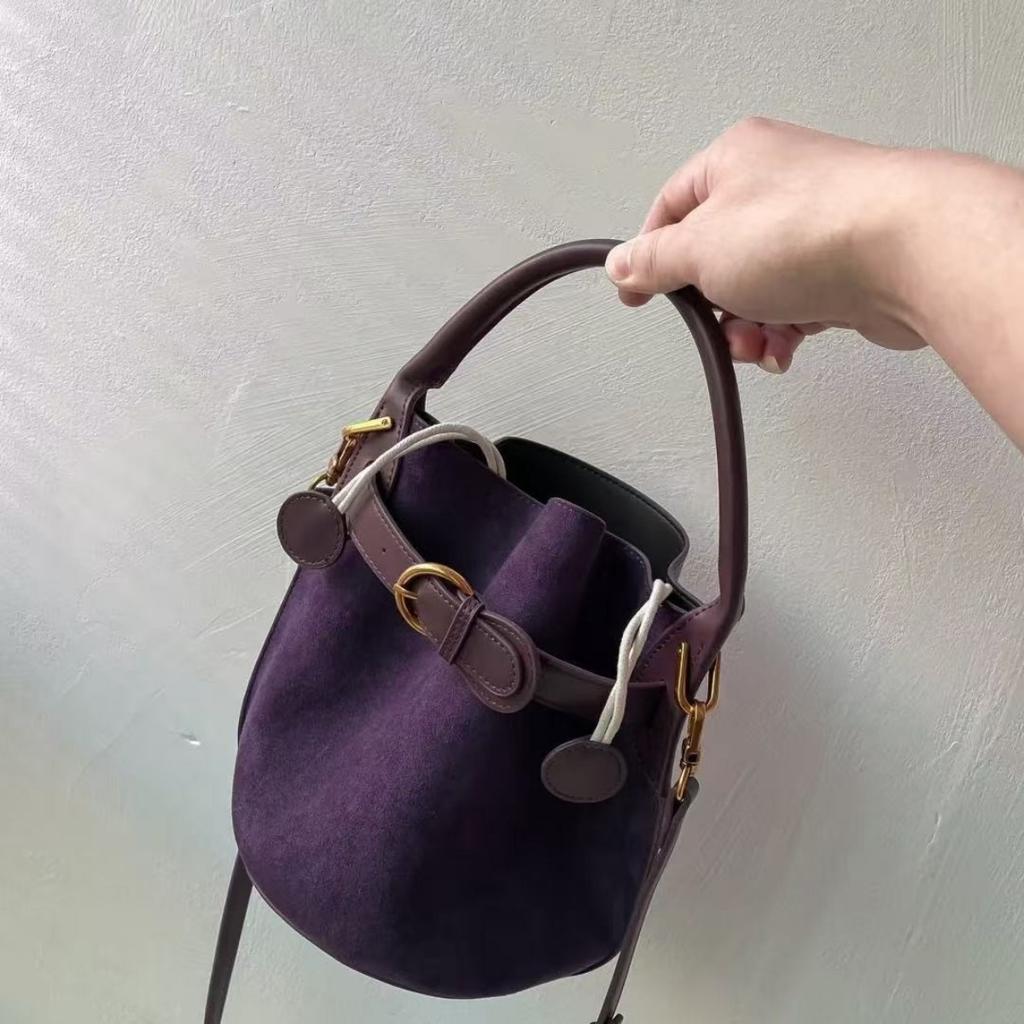 Purple, Velvet Bags, Bucket Bags, Women's Bags, Single-shoulder Bags, Crossbody Bags