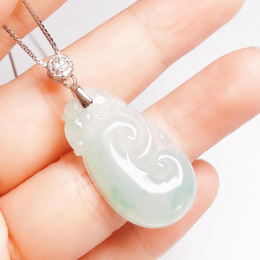 S925 Sterling Silver Jade Buddha Pendant with 18K Gold Melon Seed Buckle - Free Shipping