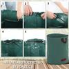 Set of 3 300L Garden Waste Bags with Handles. Resealable and Reusable. 67x84cm. Green