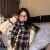 Korean Imitation Cashmere Plaid Scarf for Women - Thick, Warm, Versatile Autumn/Winter Fashion