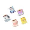 Cute Coffee Cup Hair Clip Flower Small Hair Claw Creative Acetate Hair Claw  Girl