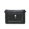 JIETOTYX Womens Handbags Purses Black Punk Skull Rivet Shoulder Bag PU Leather Goth Crossbody Bag Wallet Purse for Girls