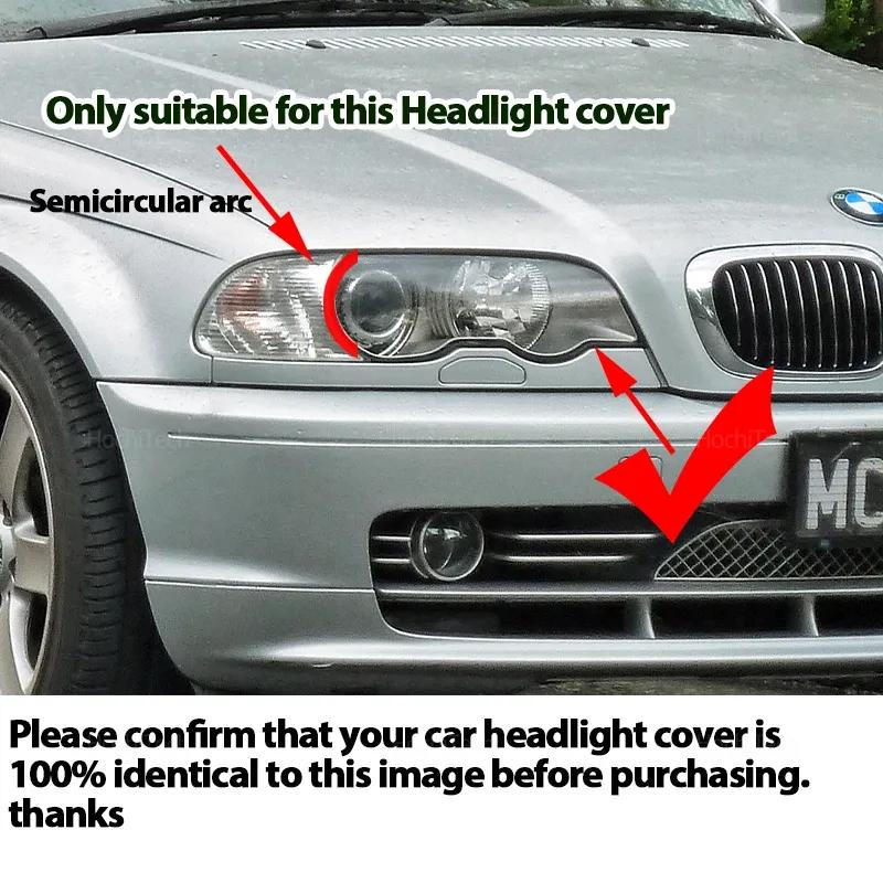Car Headlight Cover for BMW E46 Coupe Convertible 1999-2003 M3 2000-2006 Auto Glass Lens Case Head Light Caps Lampshade Shell