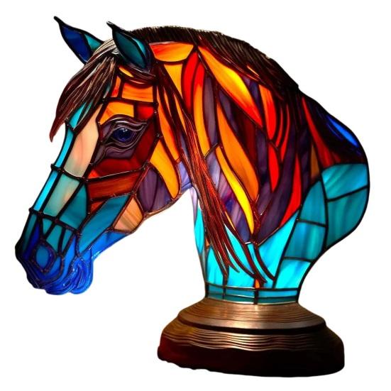 Painted Resin Animal Table Lamp Wild Animal Sculpture Stained Resin Lamp Colorful Night Light Decoration for Bedroom Living Room Christmas Gifts