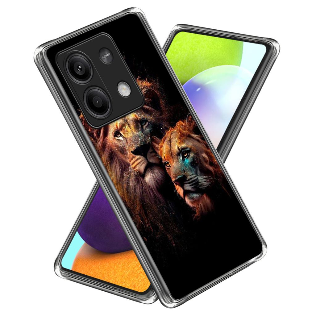 Чехол для Xiaomi Redmi Note 13 5G, амортизирующий ТПУ с принтом