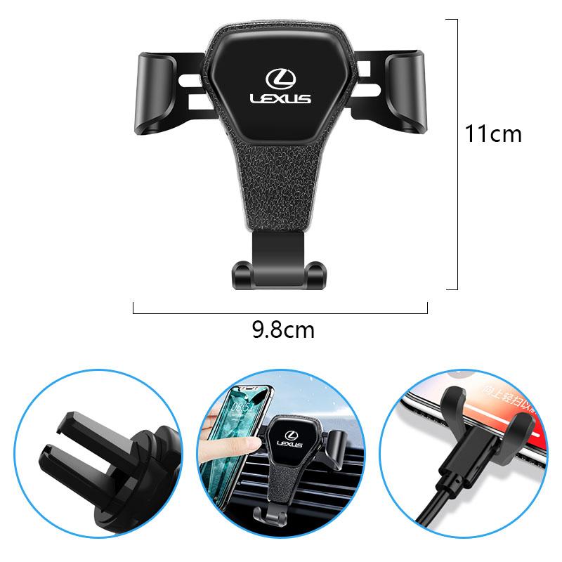 Car Phone Holder Air Vent Gravity Smartphone Stand For Lexus F SPORT RX300 IS200 IS250 ES350 Ct200h UX250h NX300h RX350 ES300hBD6
