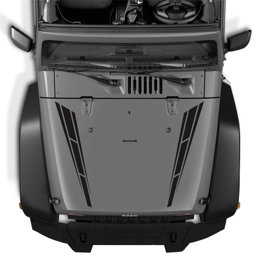 2 шт. Автомобильная наклейка на передний капот Полосы для гонок Графическая наклейка Аксессуары