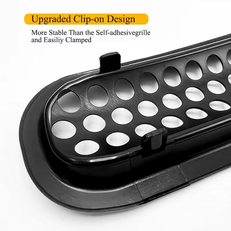 BED1 7Pcs Matte Gloosy Black Front Grille Mesh Inserts Trim Car Sticker Grille Cover Guard for Jeep Wrangler JK 2007-2017 Car Styling